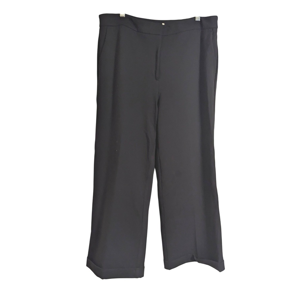 Boden Womens‎ Black Wide Leg Cropped Trousers US 14R Career Casual